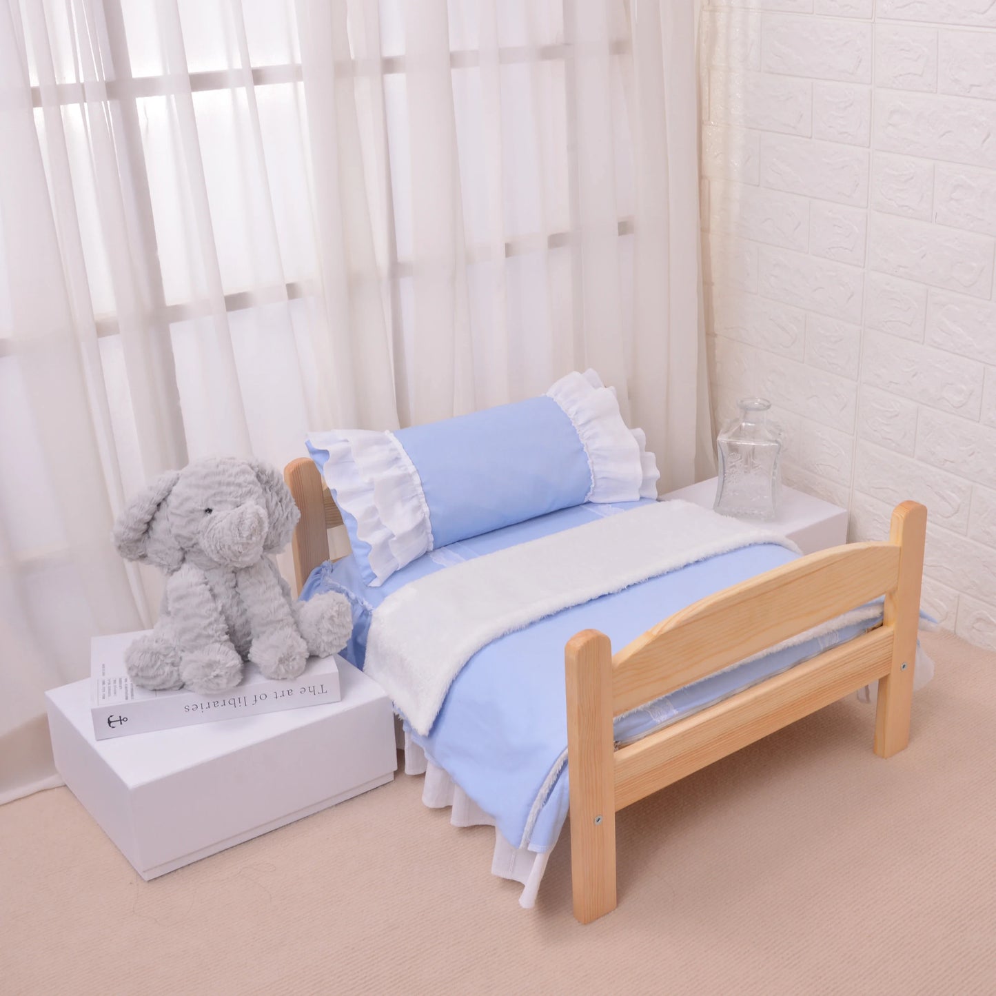 Cute Solid Wood Pet Bed