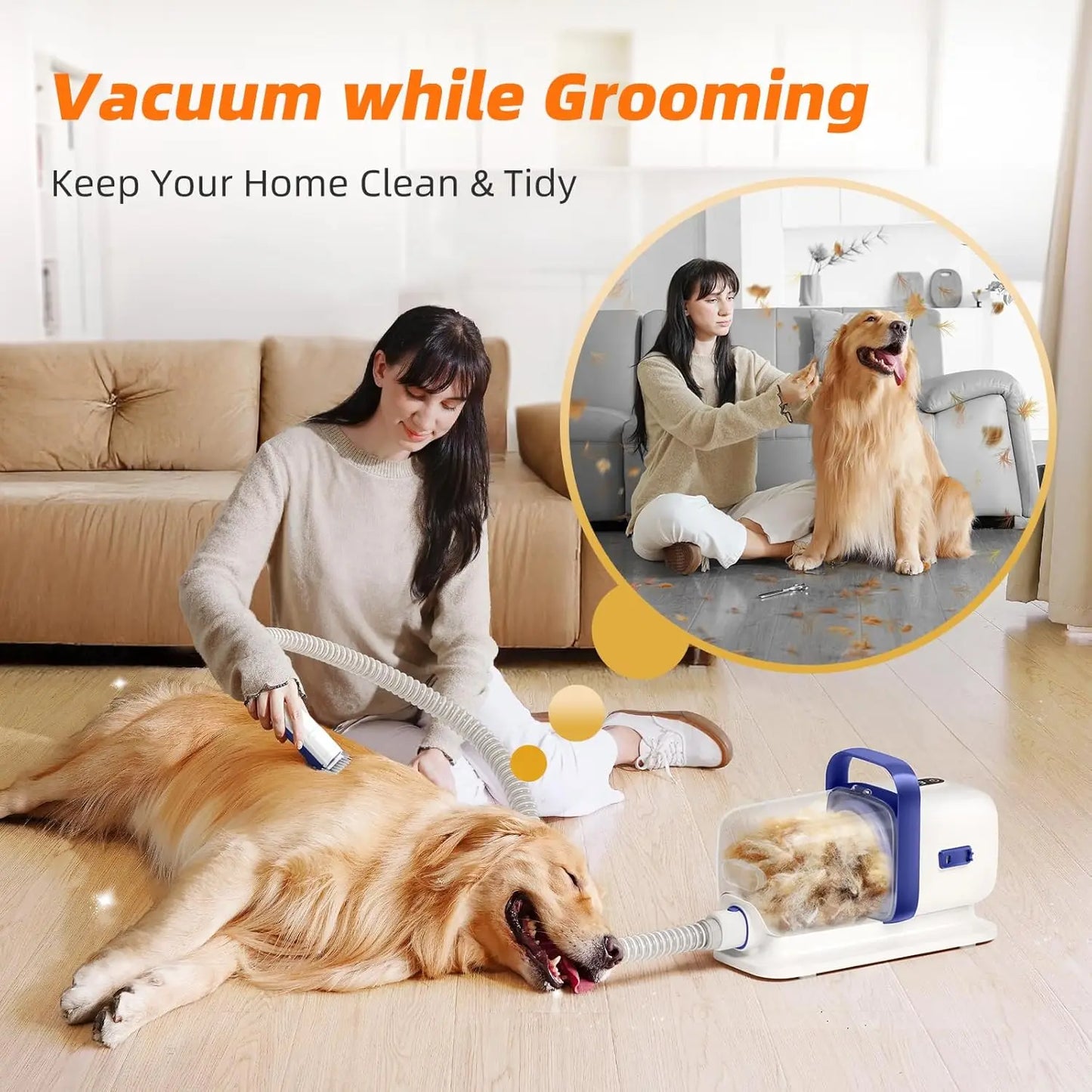Dog Grooming Kit with Pet Grooming Vacuum