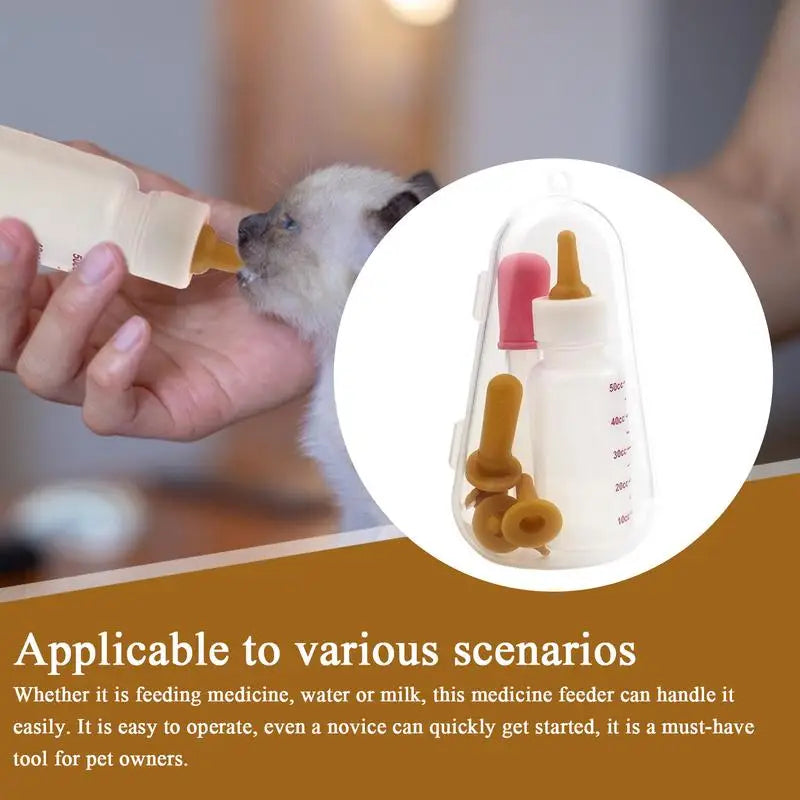 Pet Feeding Bottle Kit With Storage Case