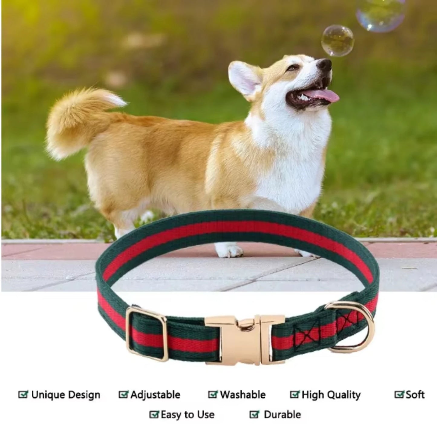 Adjustable luxury Nylon with pet Leash