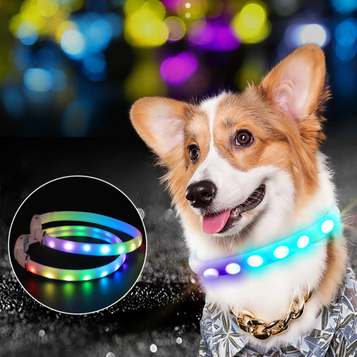 LED Dog Collar USB Pet  Collar