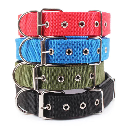 Solid Dog Collars  Nylon Dog Collar For Small Medium Large Dogs T
