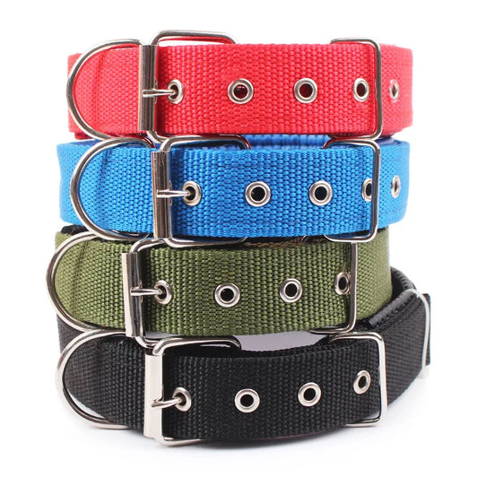 Solid Dog Collars  Nylon Dog Collar For Small Medium Large Dogs T