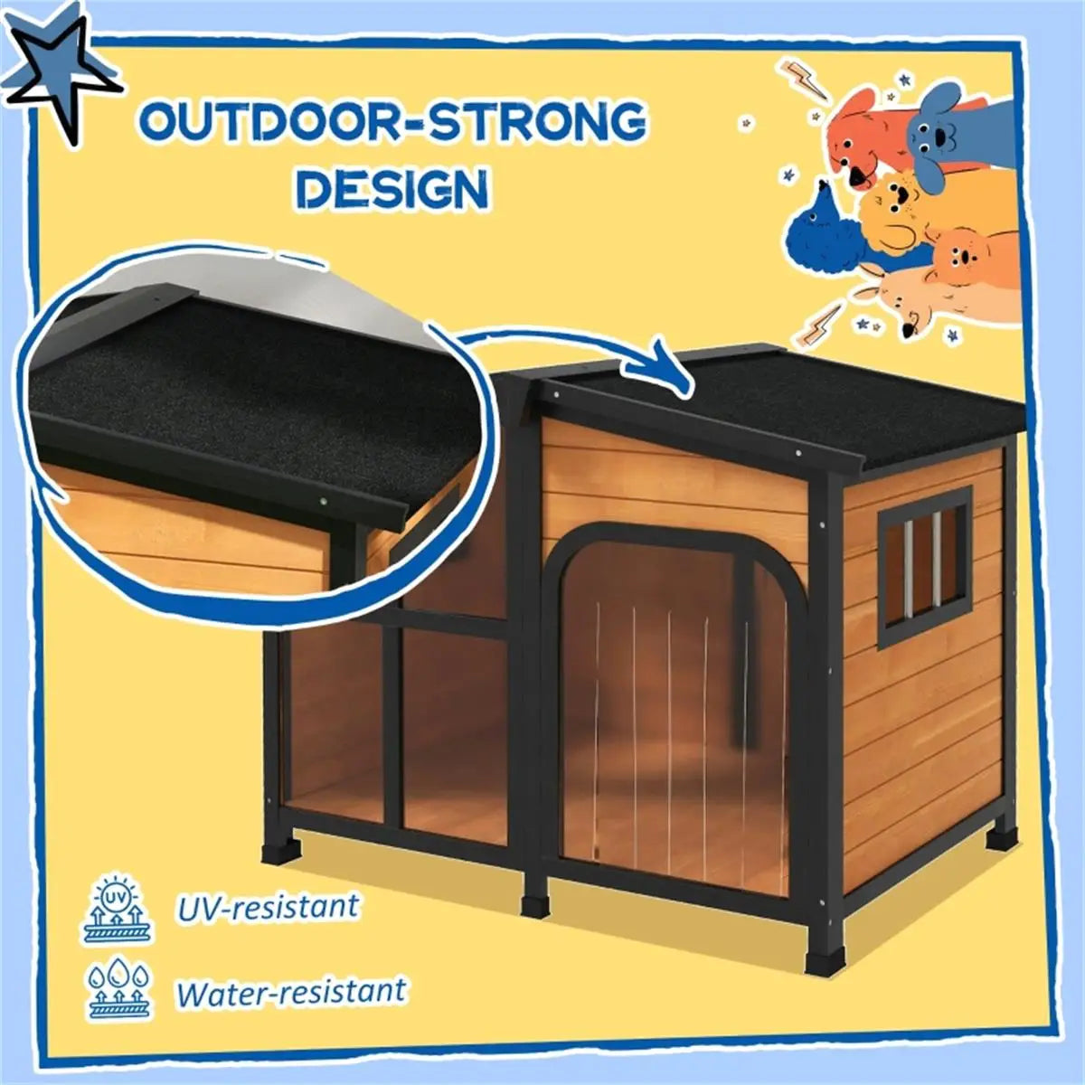 Natural Pet Dog House Outdoor
