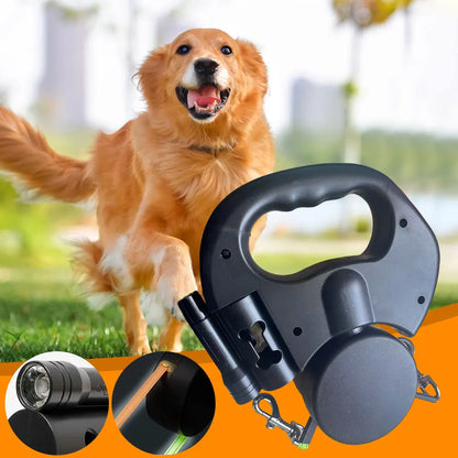 Double Headed Dog Leash  Retractable Small Medium Dogs