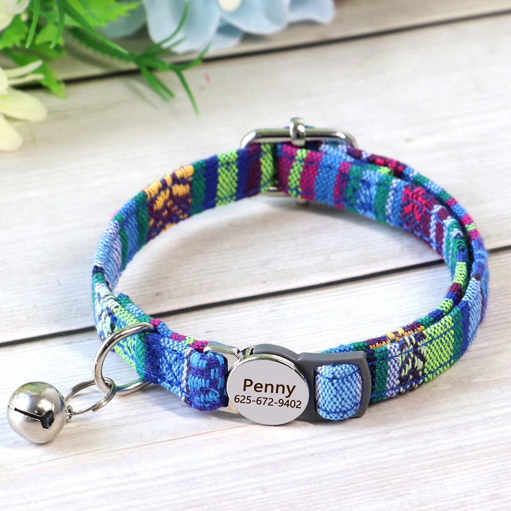 Personalized Cat Collar Adjustable