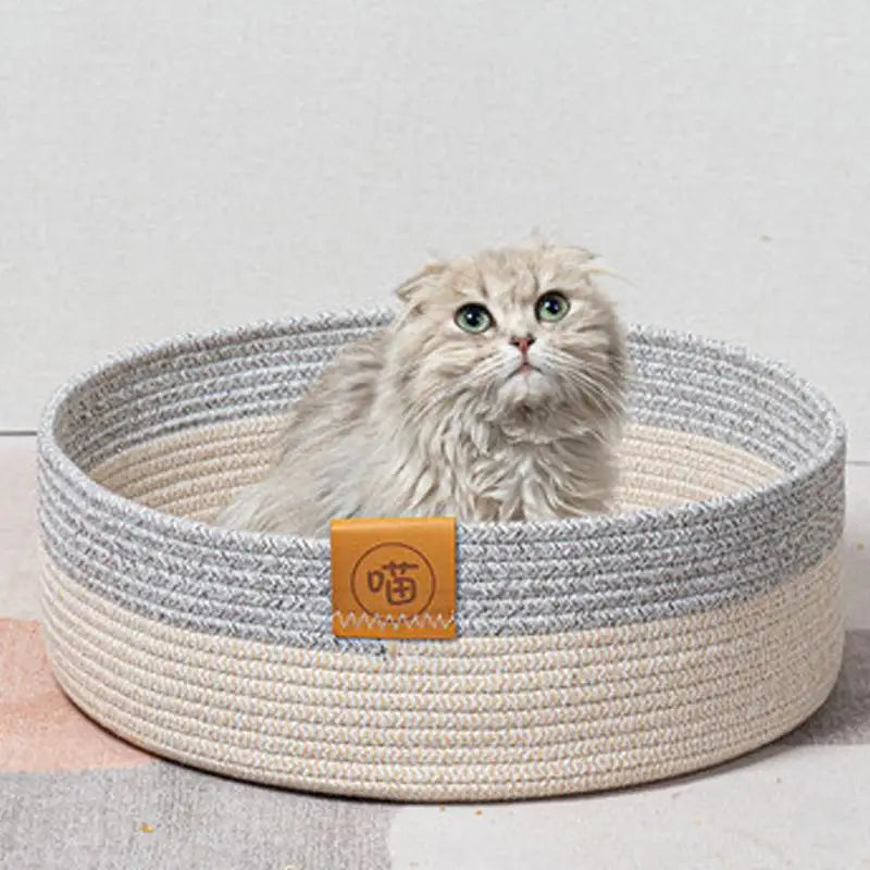 Woven Cat Bed Basket