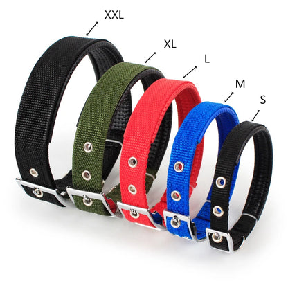Solid Dog Collars  Nylon Dog Collar For Small Medium Large Dogs T