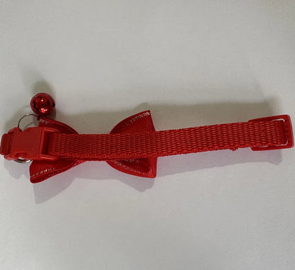 Pet Collars New Bow Bell Collars with Buckle Cute Cat Collars Pet Supplies Red Adjustable dog Dressing Tool Pet Accessories
