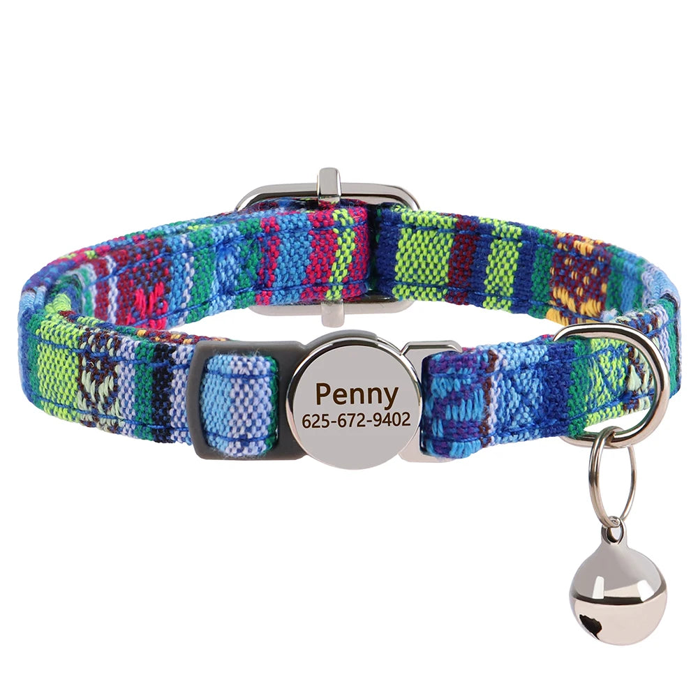 Personalized Cat Collar Adjustable