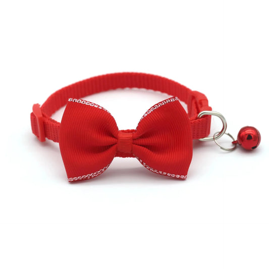 Pet Collars New Bow Bell Collars with Buckle Cute Cat Collars Pet Supplies Red Adjustable dog Dressing Tool Pet Accessories