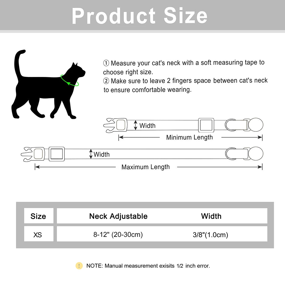 Personalized Cat Collar Adjustable