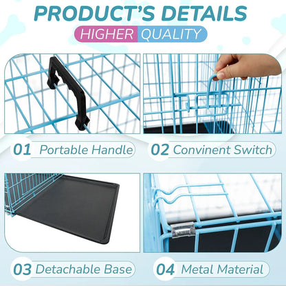48 Inch Pets Dog Crate Double Door