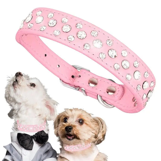 Rhinestone Collar Three Rows Bling