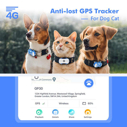 ‌4G GPS Tracker for Pets Free Trial Included