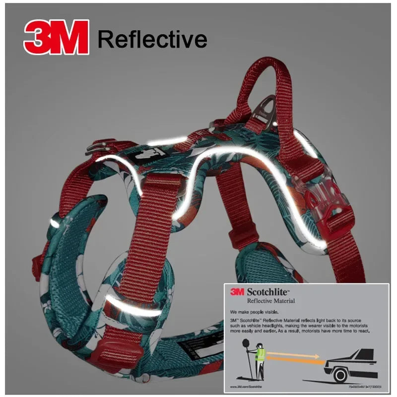 Dog Harness Camouflage Reflective Nylon