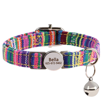 Personalized Cat Collar Adjustable