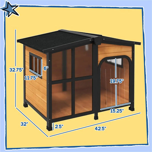 Natural Pet Dog House Outdoor