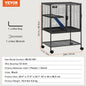 64.6" Rolling Metal Ferret Cage Large 4-Tier