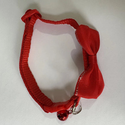 Pet Collars New Bow Bell Collars with Buckle Cute Cat Collars Pet Supplies Red Adjustable dog Dressing Tool Pet Accessories