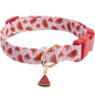 Pet dog collar with Fruit metal pendant