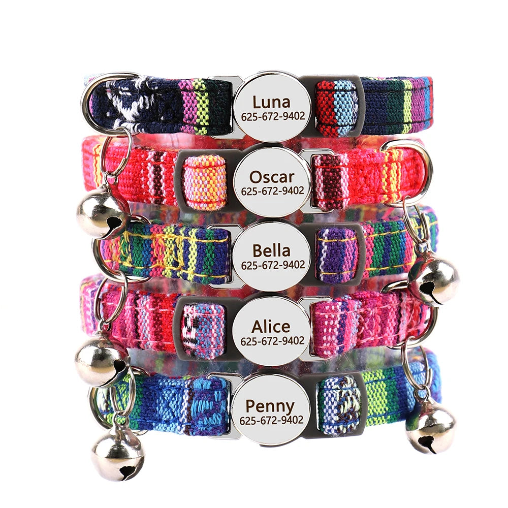 Personalized Cat Collar Adjustable