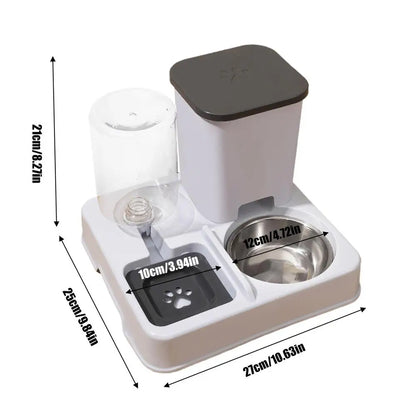Cat Feeder And Water Dispenser Non-Slip Automatic Drinking Bottle Detachable Pet Food And Water Dispenser Pet Supplies For Cat