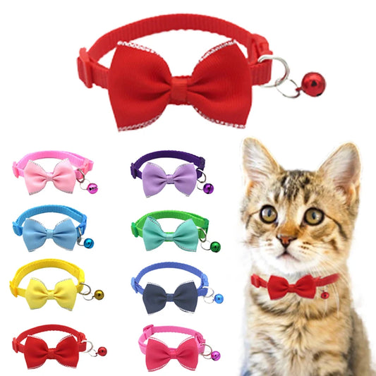 Bow Bell Collars Cute Cat Collars