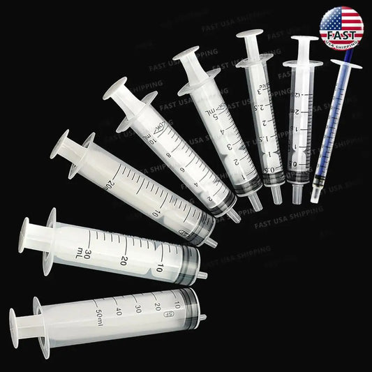 5pcs 1ml,3ml,5ml,10ml,20ml,2.5ml,30ml,50ml Sterile pet feeding disposable syringe