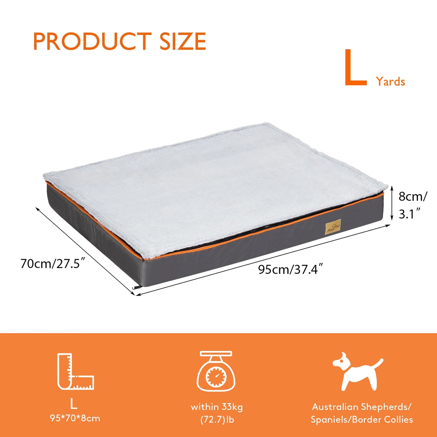 Large Padded Orthopedic Dog Bed