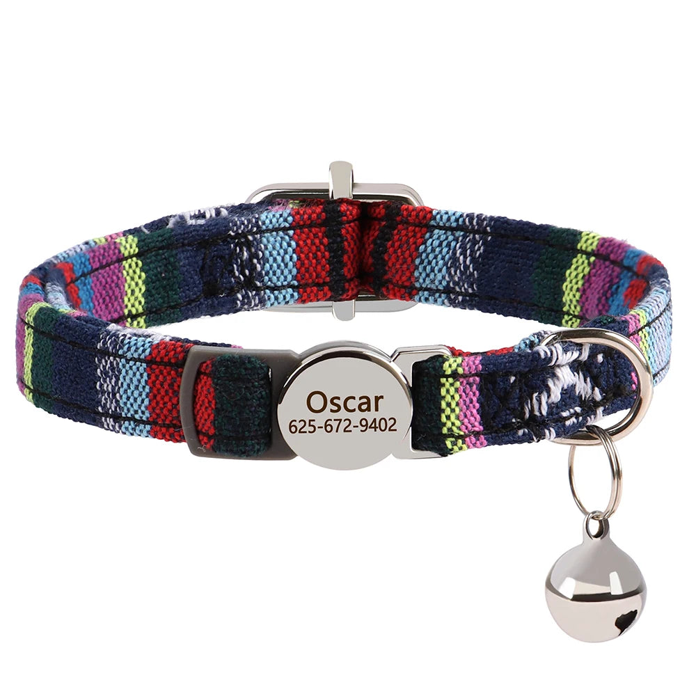 Personalized Cat Collar Adjustable