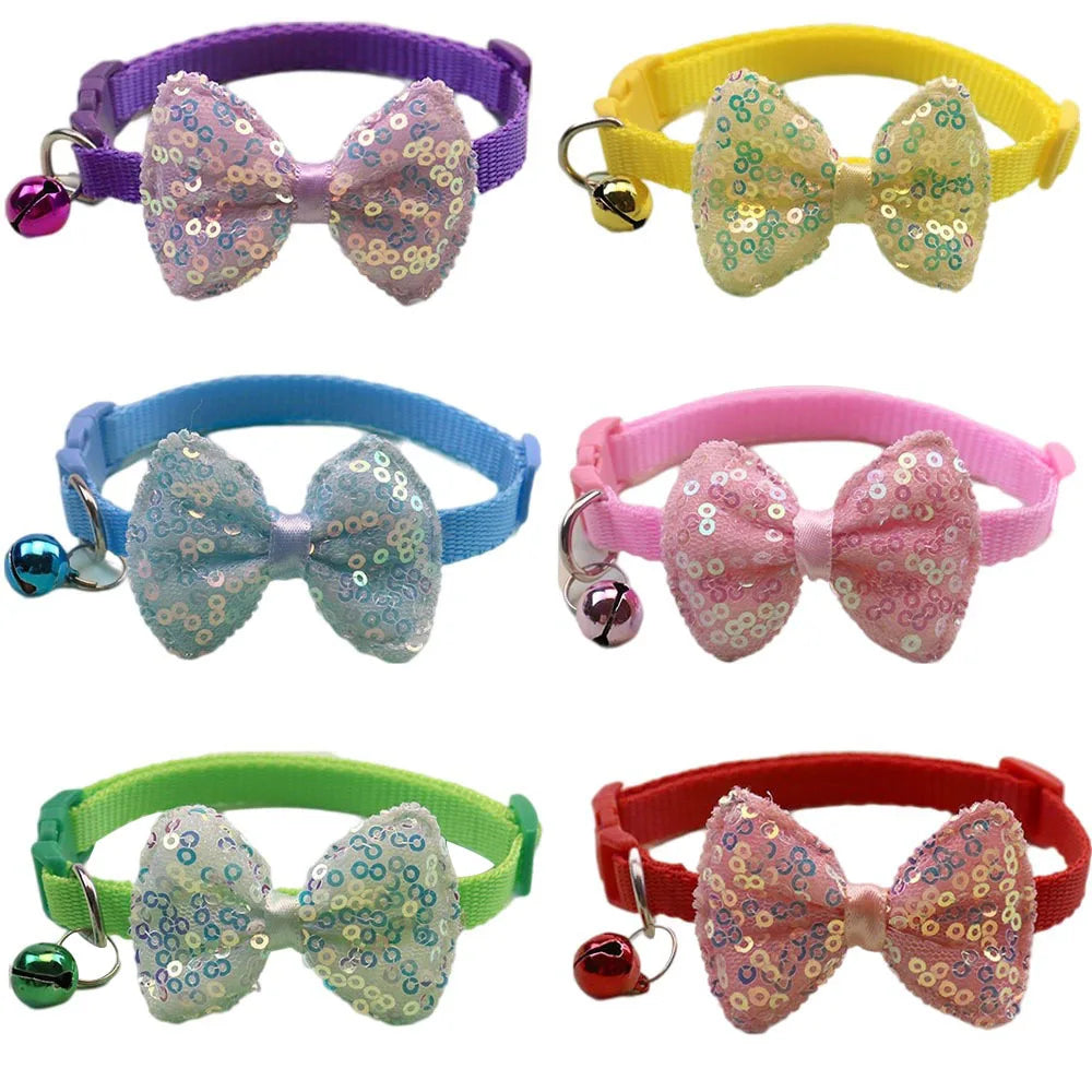 Bow Bell Collars Cute Cat Collars