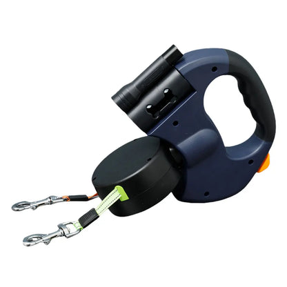 Double Headed Dog Leash  Retractable Small Medium Dogs