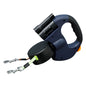 Double Headed Dog Leash  Retractable Small Medium Dogs