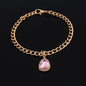Cute Rhinestone Cat Collar Diamond Dog Collar with Bling Charm Adjustable Rhinestones Dog Puppy Necklace with Crystal Pendant