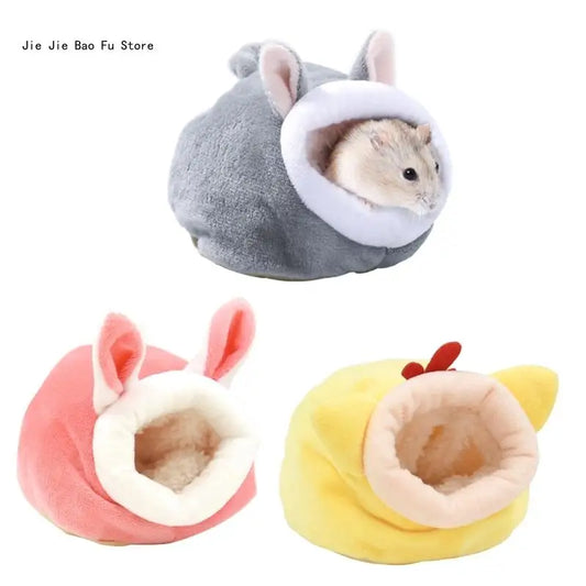 E8BD Hamster Hammock Winter Warm Velvet Small Pet Cage Sleep Nest