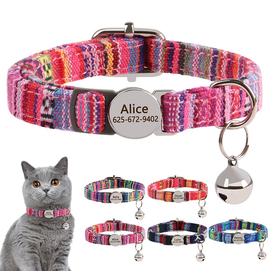 Personalized Cat Collar Adjustable
