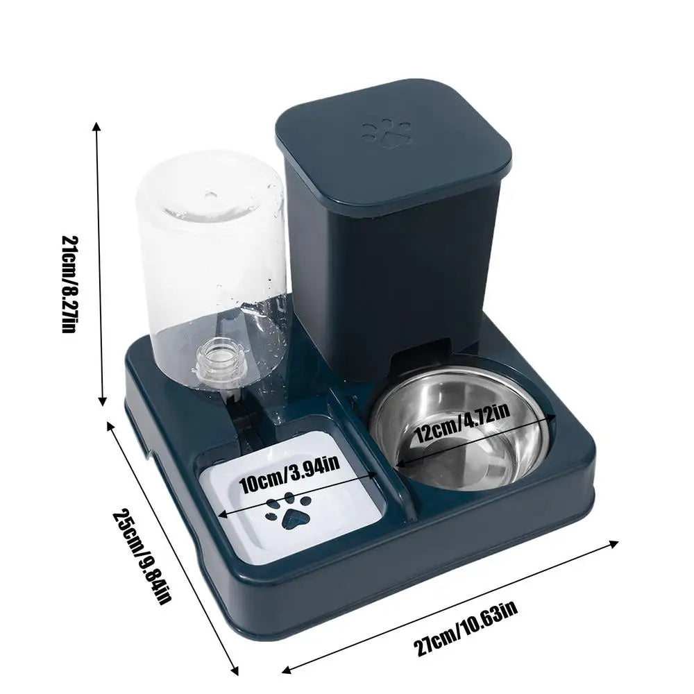 Cat Feeder And Water Dispenser Non-Slip Automatic Drinking Bottle Detachable Pet Food And Water Dispenser Pet Supplies For Cat