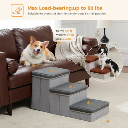 3-Tier Dog Stairs Foldable