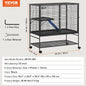 64.6" Rolling Metal Ferret Cage Large 4-Tier