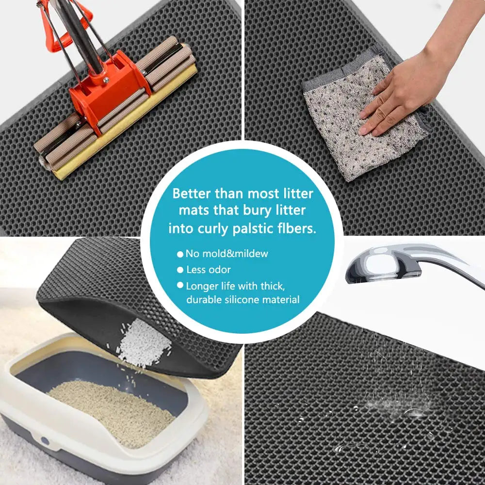 Cat Litter Mat Waterproof Double Layer