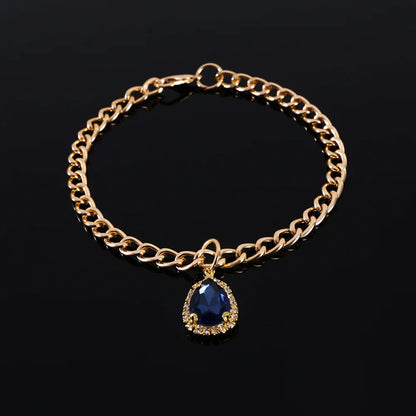 Cute Rhinestone Cat Collar Diamond Dog Collar with Bling Charm Adjustable Rhinestones Dog Puppy Necklace with Crystal Pendant