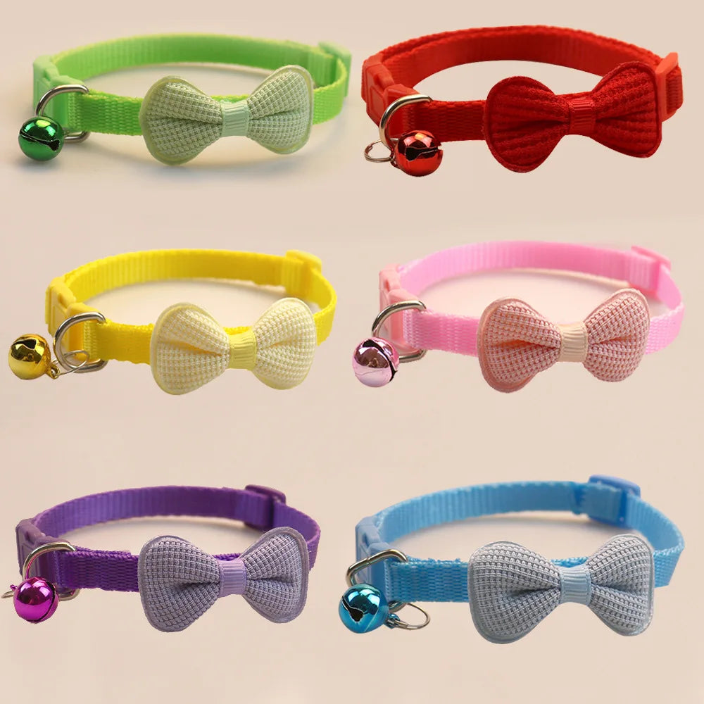 Bow Bell Collars Cute Cat Collars
