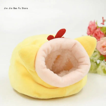 E8BD Hamster Hammock Winter Warm Velvet Small Pet Cage Sleep Nest