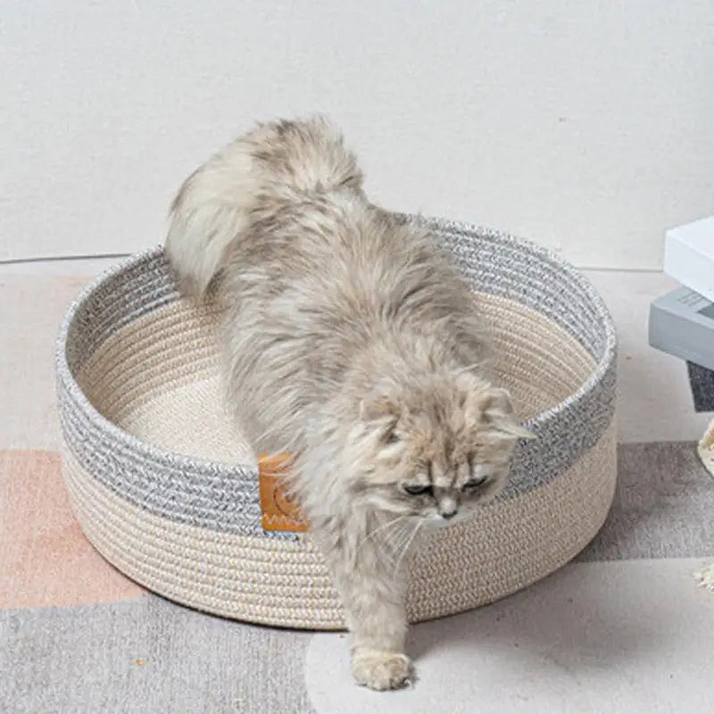 Woven Cat Bed Basket