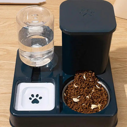 Cat Feeder And Water Dispenser Non-Slip Automatic Drinking Bottle Detachable Pet Food And Water Dispenser Pet Supplies For Cat