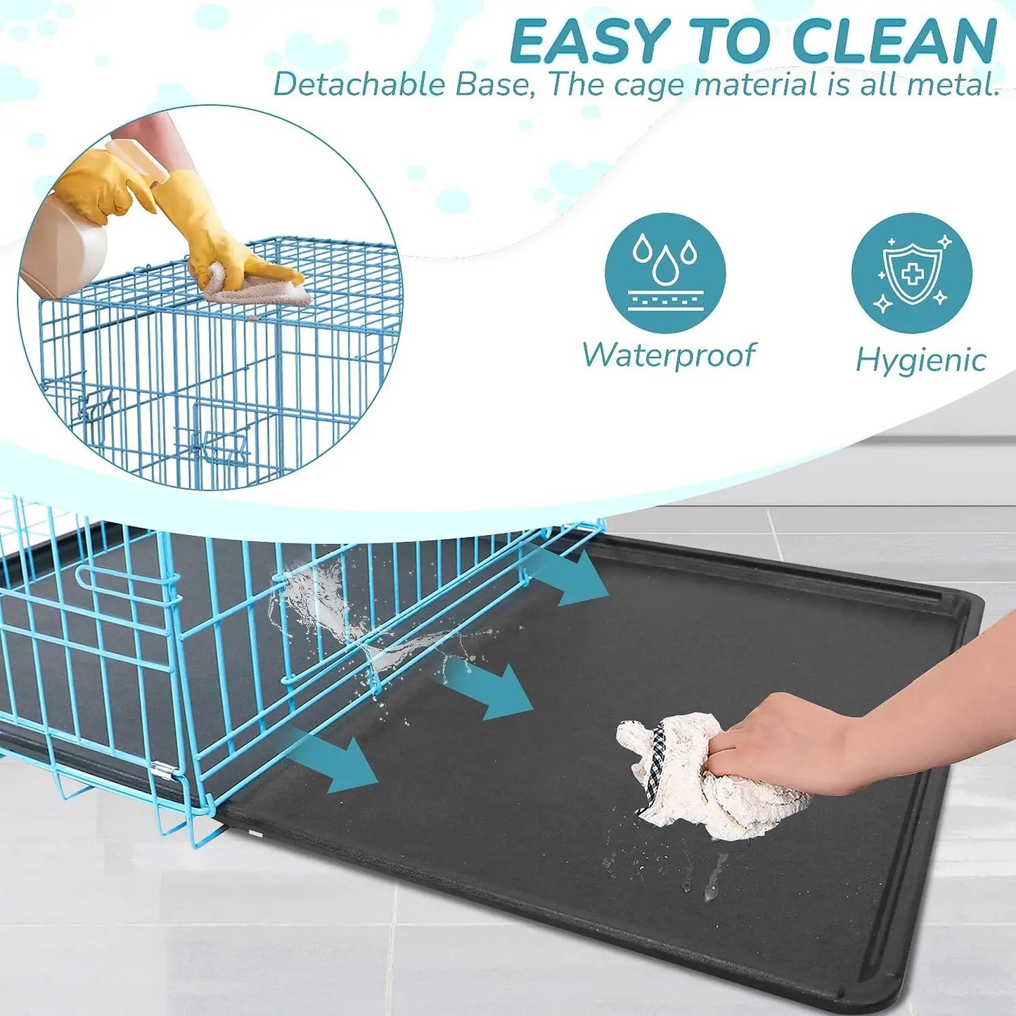 48 Inch Pets Dog Crate Double Door