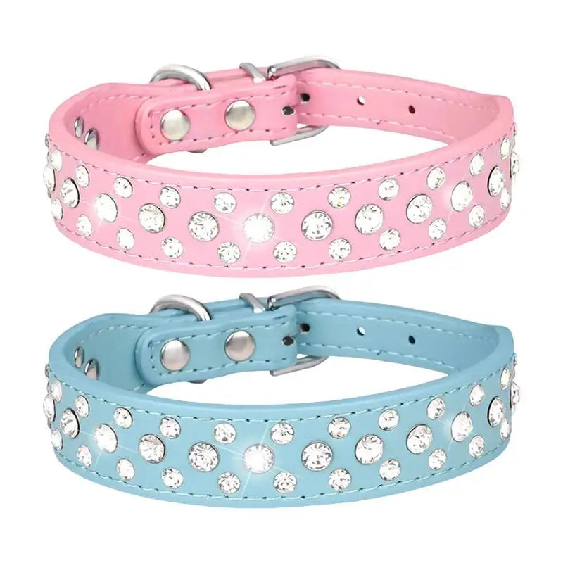Rhinestone Collar Three Rows Bling